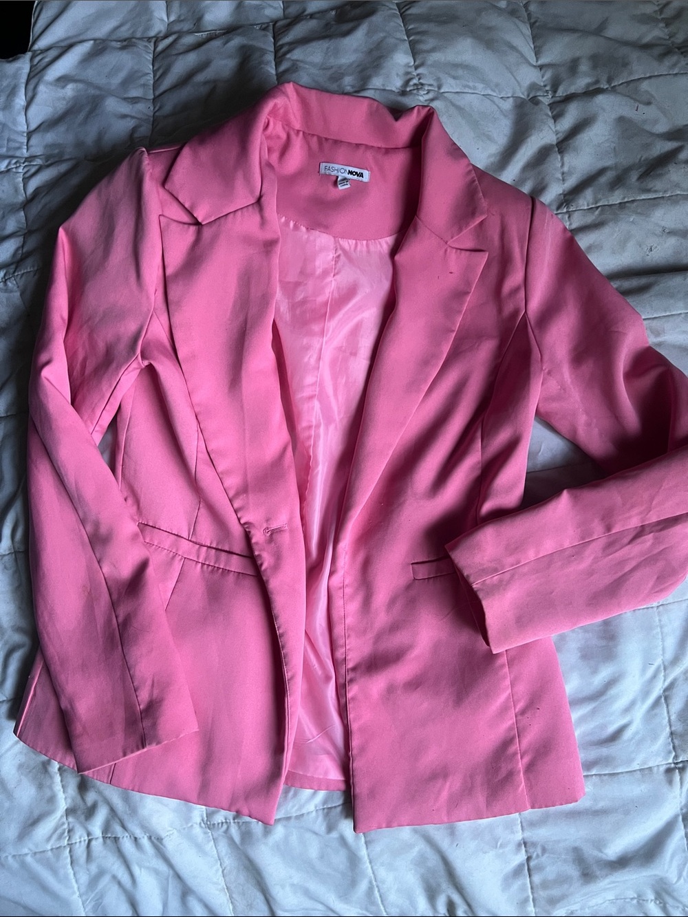 FASHION NOVA PINK WOMENS BLAZER